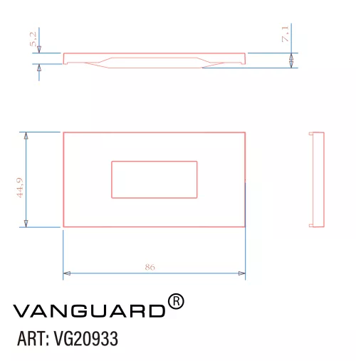 Лицевая панель для розеток USB, TF, RJ45, SAT и диммеров, 2 модуля, белый