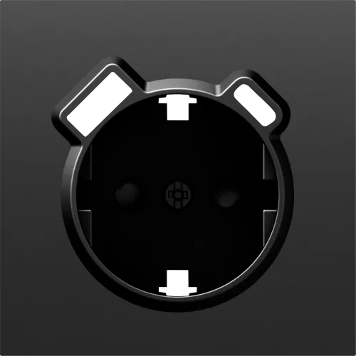 Накладка для розетки Schuko с зарядным устройством USB A+C, со шторками 16A 250В, черный графит, серия S08