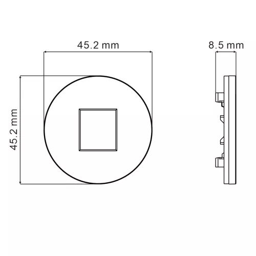 Накладка 1-я для розеток RJ45,TV,SAT,HDMI, матовый серый, серия D16