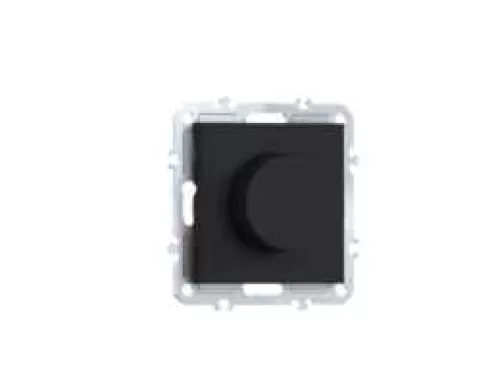 Светорегулятор поворотный Triac LED 100Вт, активная нагрузка 300Вт, цвет матовый карбон, серия A07 Donel