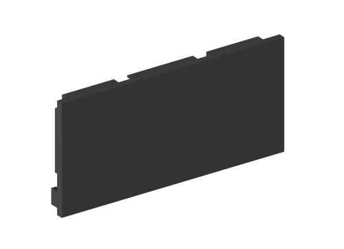 Заглушка боковая глухая для профиля DN18520, из пластика, цвет черный