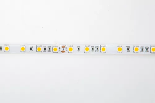 Лента светодиодная SMD тёпло-белая DC24V 14,4W/m 3000K 1080Lm/m 60д/м CRI>95 IP65, упаковка 5 метров, ширина 10мм, высота 2мм, самоклейкая