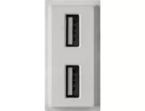Зарядное устройство USB Стандарты А-А 5V 2100мА 1 модуль, серый