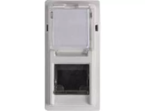 Розетка компьютерная RJ45 cat5e UTP 1 модуль, белый