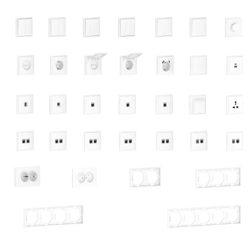 Рамка Podium 4-я, цвет глянцевый белый, серия S08 Donel