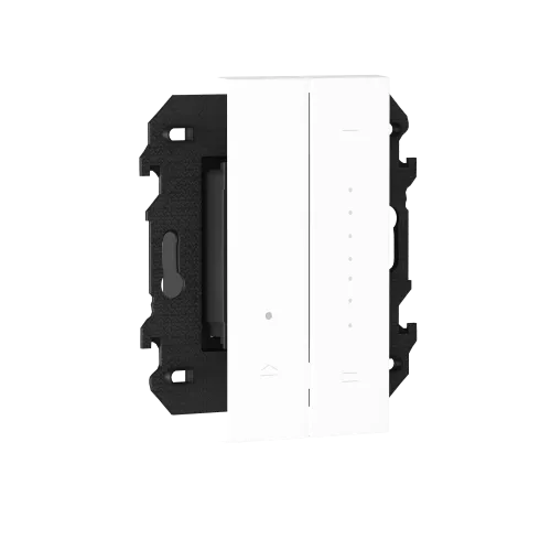 Светорегулятор клавишный 3-х проводный универсальный 100-400W (LED 5-100W) 240V, в сборе с суппортом, цвет белый матовый