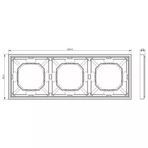 Рамка Podium 3-я, цвет шампань, серия S08 Donel