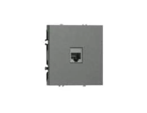 Розетка RJ45 cat.5, компьютерная на 1 выход, цвет матовый титан, серия S08 Donel