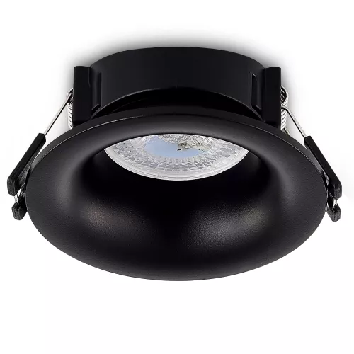 Светильник встраиваемый под LED-лампу с цоколем GU10  D86xH40мм IP20, черный, без лампы