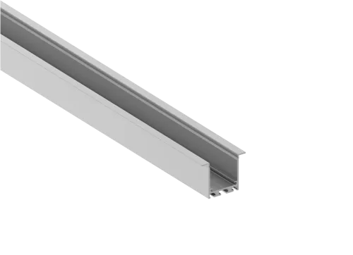 Встраиваемый алюминиевый профиль, сечение 47,2х35мм, длина 2 метра, цвет анодированный алюминий