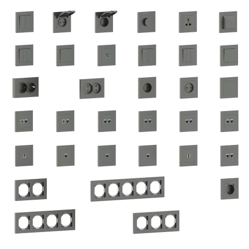 Рамка 5-я, цвет матовый титан, серия A07 Donel