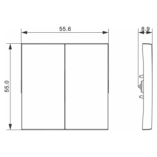 Клавиша 2-я, цвет мокко, серия A07 Donel