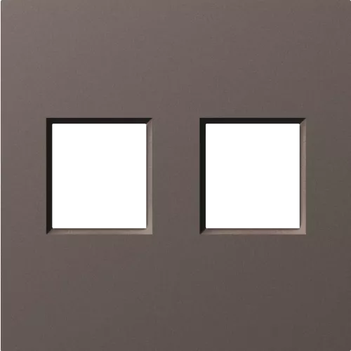 Накладка на 2 выхода для розеток RJ11, RJ45 и TV/SAT, цвет мокко, серия A07 Donel