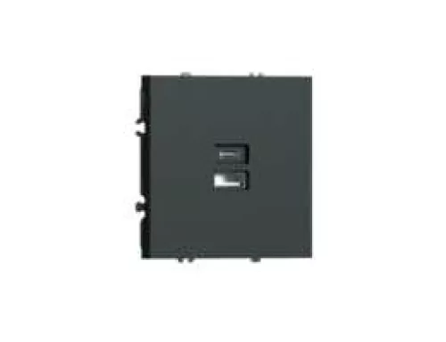 USB-зарядка типа A+С 3100мA 20Вт, цвет графит черный, серия S08 Donel