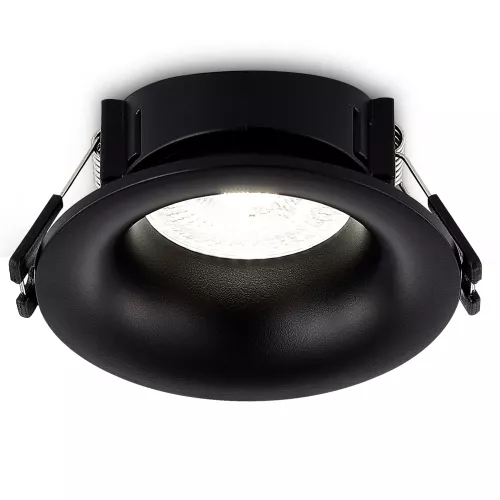 Светильник встраиваемый под LED-лампу с цоколем GU10  D86xH40мм IP20, черный, без лампы