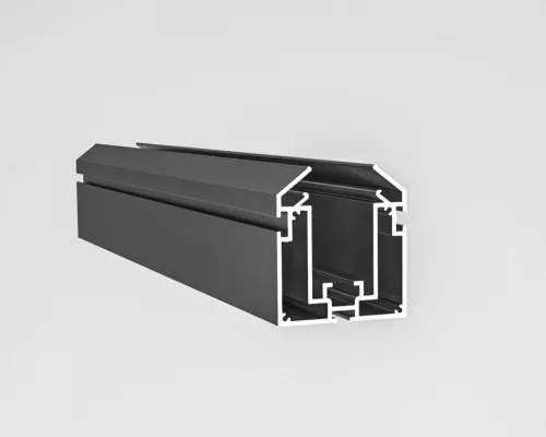 Встраиваемый алюминиевый профиль под натяжной потолок для серии Space Track, сечение 61,8х48,5мм, длина 2,5 метра, цвет анодированный алюминий