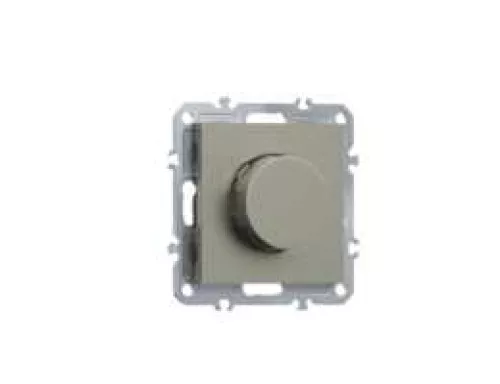 Светорегулятор поворотный Triac LED 100Вт, активная нагрузка 300Вт, цвет шампань, серия A07 Donel