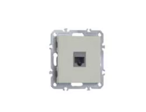 Розетка RJ11, телефонная на 1 выход, цвет матовый кашемир, серия A07 Donel