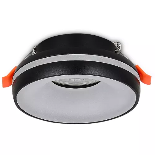 Светильник встраиваемый под LED-лампу с цоколем GU10  D95xH38мм IP20, черный, без лампы