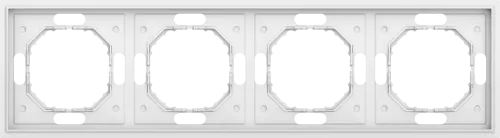Рамка Podium 4-я, цвет матовый белый, серия S08 Donel