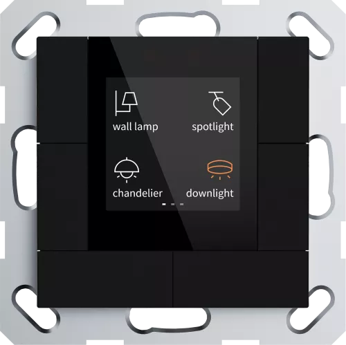 KNX многофункциональный термостат 55х55мм, цвет черный