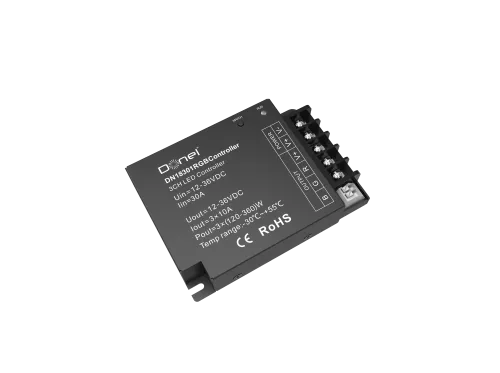 Контроллер RGB, напряжение питания 12-36V, 3 канала по 10А, выходная мощность 1×(360-1080)W