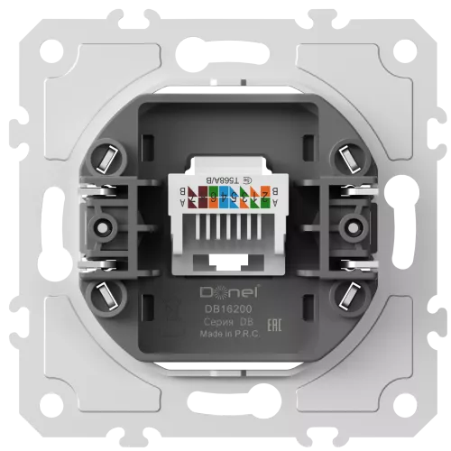Механизм розетки RJ45 cat.5, компьютерная розетка на 1 выход для серий A07/S08, Donel