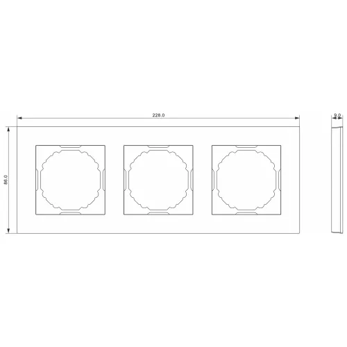 Рамка 3-я, цвет матовый кашемир, серия A07 Donel