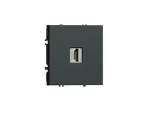Розетка с разъёмом HDMI 2.0a черный, цвет графит черный, серия S08 Donel
