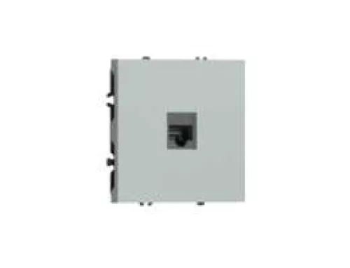 Розетка RJ45 cat.6, компьютерная на 1 выход, цвет графит серый, серия S08 Donel