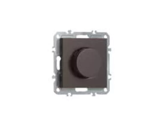 Светорегулятор поворотный Triac LED 100Вт, активная нагрузка 300Вт, цвет мокко, серия A07 Donel