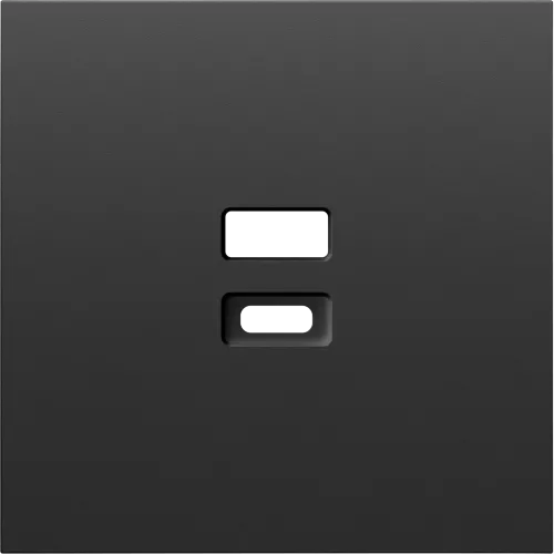 Накладка для USB-зарядки, цвет графит чёрный, серия S08 Donel