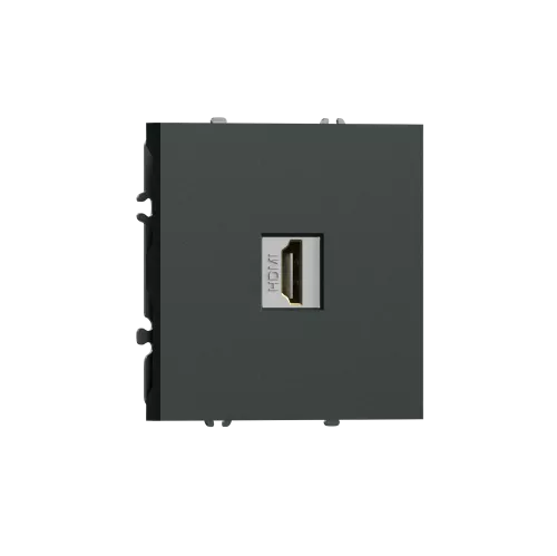 Розетка с разъёмом HDMI 2.0a черный, цвет графит черный, серия S08 Donel