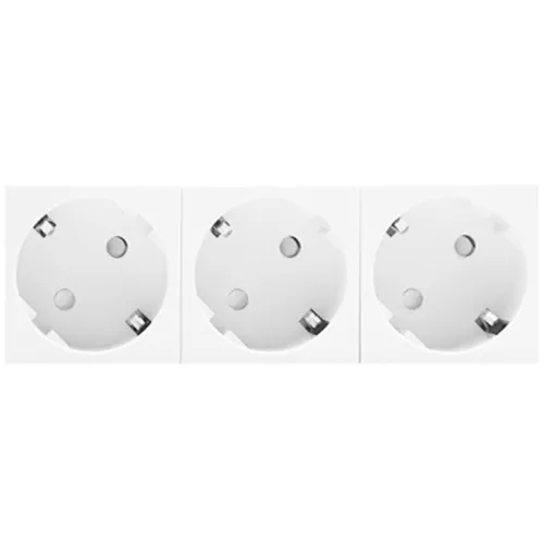 Розетка с заземлением с защитными шторками 16А 250В, 6 модулей, 135х45мм, поворот вилки на 45 градусов, на клеммах, цвет белый