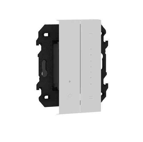 Светорегулятор клавишный 3-х проводный универсальный 100-400W (LED 5-100W) 240V, в сборе с суппортом, цвет серый матовый