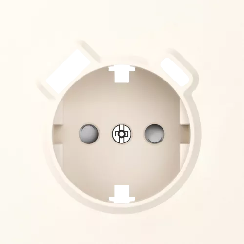 Накладка для розетки Schuko с зарядным устройством USB A+C, со шторками 16A 250В, матовый кремовый, серия S08