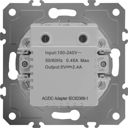 USB зарядное устройство 12 Вт тип A+С, серия D16